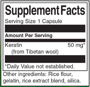 Swanson Keratin 50 mg-factsheets