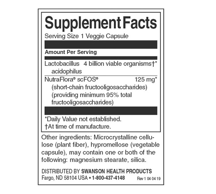 Swanson ProLacto Acidophilus-factsheets