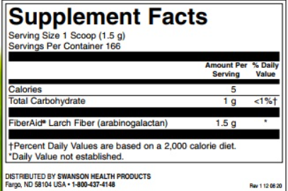 Swanson FiberAid Larch Tree Arabinogalactan-factsheets