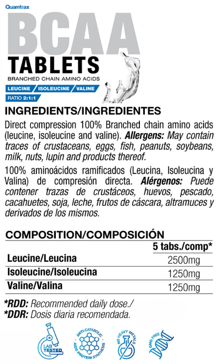 Quamtrax Direct BCAA + Glutamine Powder-factsheets