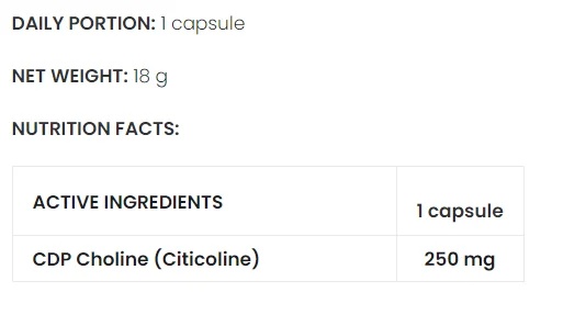 CDP CHOLINE 60 vege caps-factsheets