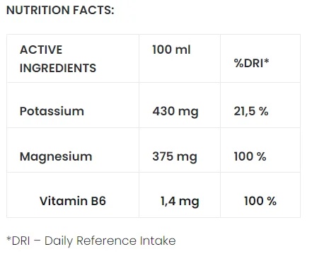 Magnesium + Potassium 100ml-factsheets