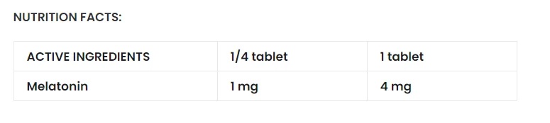 7NUTRITION MELATONIN 60 tab-factsheets