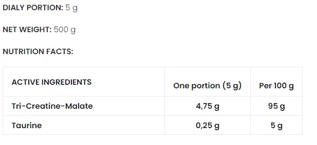 TCM Creatine 500g-factsheets