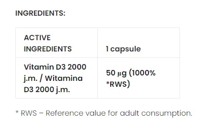 Vitamin D3 2000 - 360Caps-factsheets