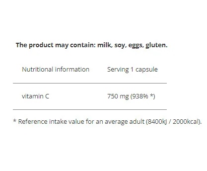 Hitec Vitamin C - 60 Caps.-factsheets
