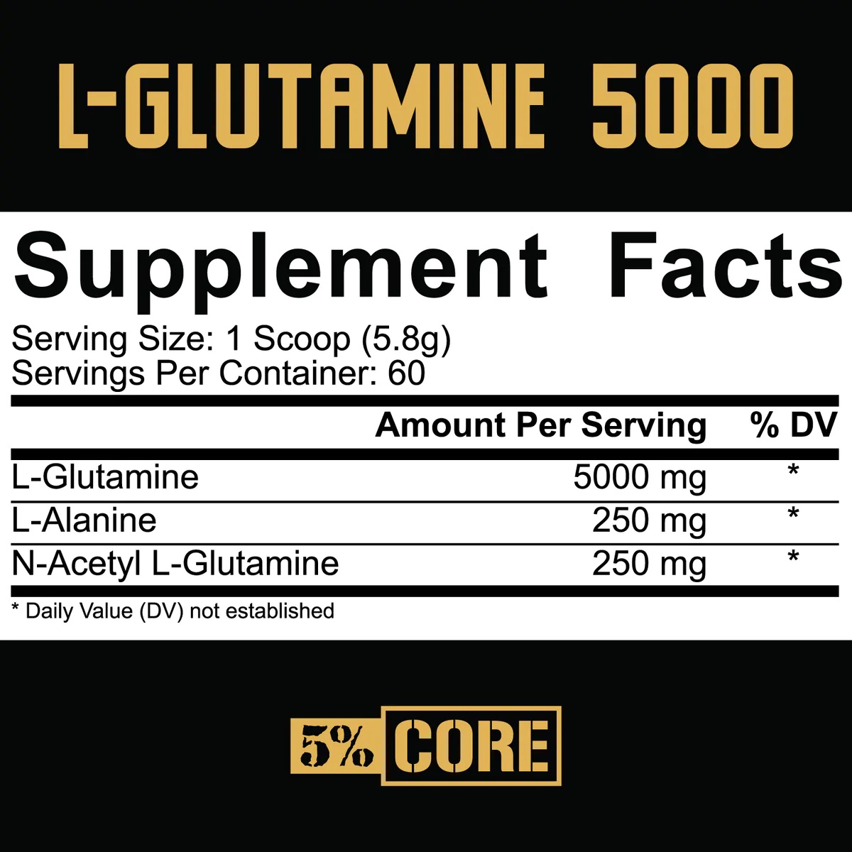 L-Glutamine 5000 | Core Series-factsheets