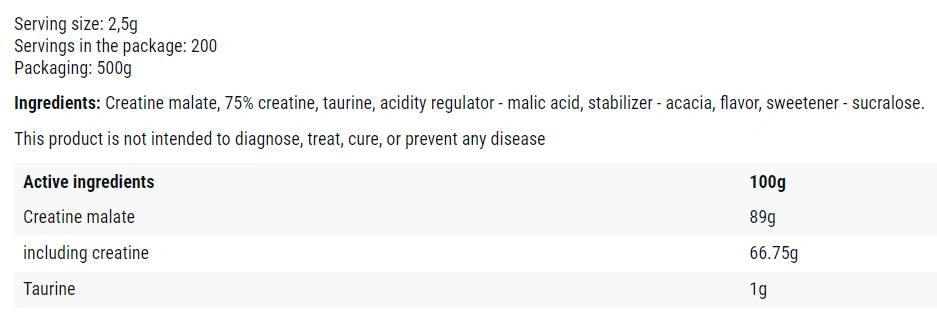 Hiro.lab TCM Powder | Tri Creatine Malate-factsheets