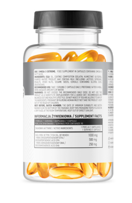 OstroVit Omega 3 Extreme | 500 EPA / 250 DHA-factsheets