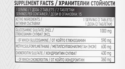 OstroVit Glucosamine + MSM + Chondroitin-factsheets