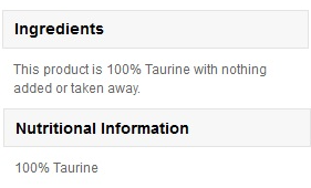 Myprotein Taurine Powder-factsheets