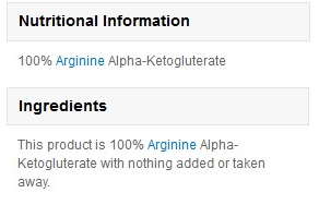 MyProtein Arginine Alpha Ketoglutarate AAKG-factsheets