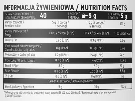 OstroVit Vege Apple Fiber Powder-factsheets