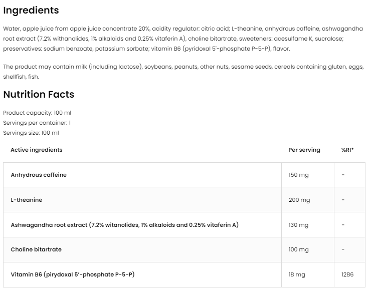 OstroVit Braintus Focus Shot | Energy & Brain Support-factsheets