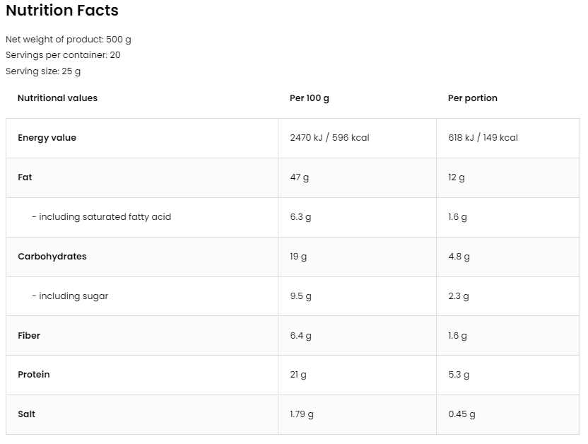 OstroVit Peanut Butter with Hazelnut in Caramel + Himalayan Salt | Crunchy-factsheets