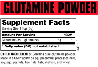 Universal Glutamine Powder 300g-factsheets