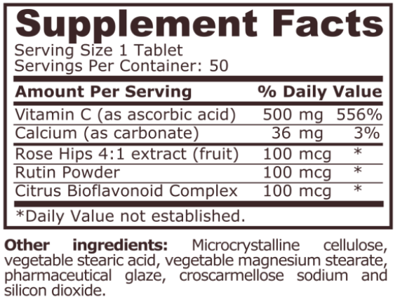 Pure Nutrition Vitamin C-500-factsheets