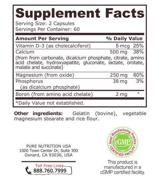 Pure Nutrition Calcium Magnesium-factsheets