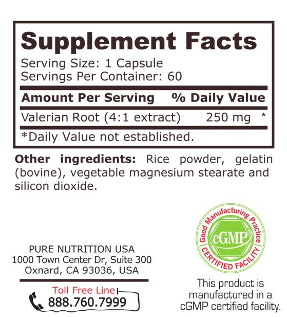 Pure Nutrition Valerian Root-factsheets