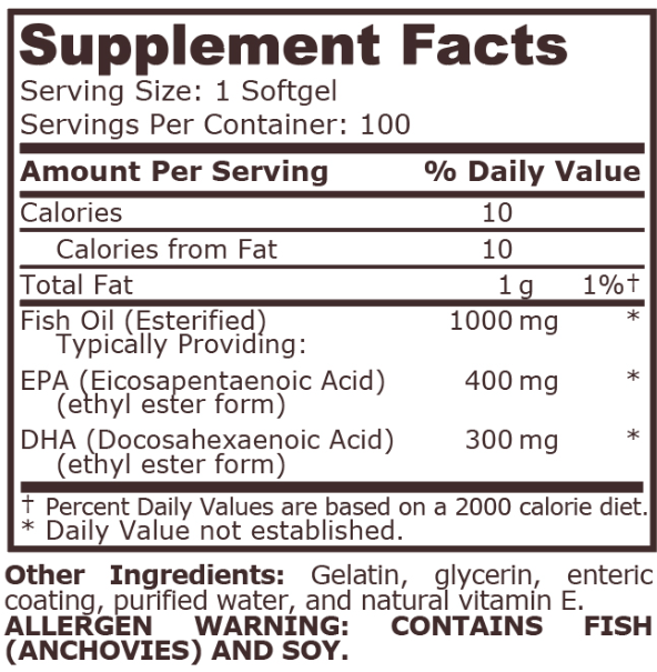 Pure Nutrition Super Omega 3 Fish Oil 1200MG-factsheets