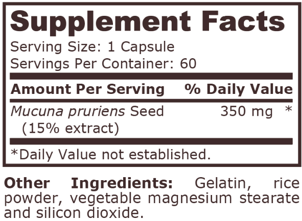 Pure Nutrition Mucuna Pruriens-factsheets