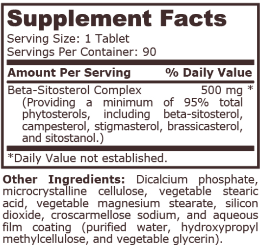 Pure Nutrition Beta Sitosterol Complex-factsheets