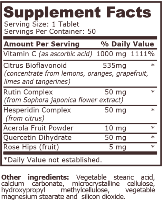 Pure Nutrition Vitamin C 1000 Complex-factsheets