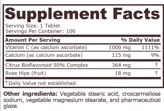 Pure Nutrition Vitamin C 1000 Buffered-factsheets