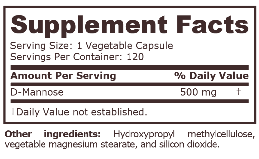 Pure Nutrition D-Mannose 500mg-factsheets