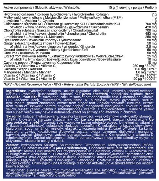AllNutrition Collagen Pro Powder | with Glucosamine Chondroitin Hyaluronic Boswellia-factsheets