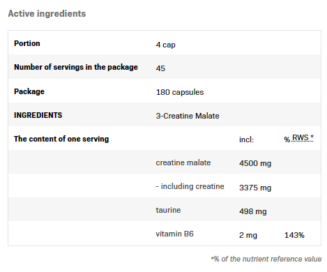 AllNutrition 3-Creatine Malate 1250 mg XtraCaps-factsheets