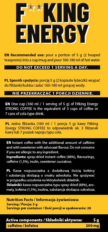 AllNutrition F**KING Energy | Strong Coffee Instant-factsheets