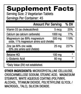 Biovea Cal-Mag-Zinc + Vitamin D-factsheets