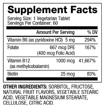 Biovea Vitamin B12 Methylcobalamin 1000 mcg-factsheets