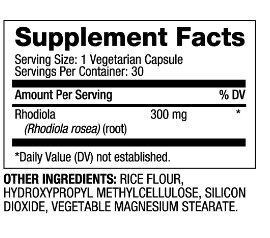 Biovea Rhodiola Rosea Root Extract 300 mg-factsheets