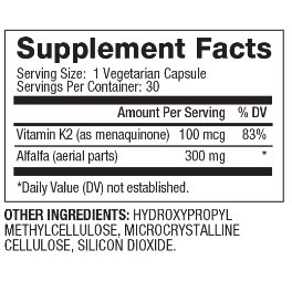 Biovea Vitamin K-2 100mcg-factsheets