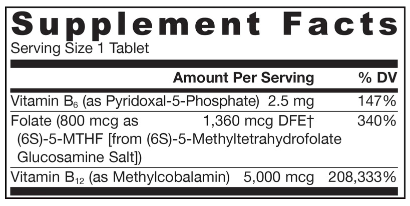 Jarrow Formulas Methyl B-12 5000 & Methyl Folate-factsheets