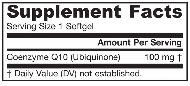Jarrow Formulas Ubiquinone - Q-absorb® Co-Q10 100mg-factsheets