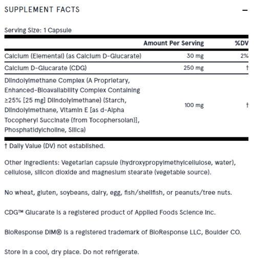 Jarrow Formulas DIM - Diindolylmethane + CDG-factsheets