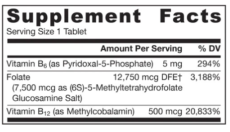 Jarrow Formulas Folate Forte™ | Methyl Folate + Methylcobalamin B12-factsheets