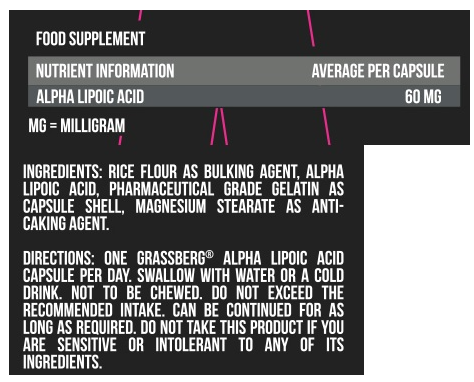 Grassberg Alpha Lipoic Acid-factsheets