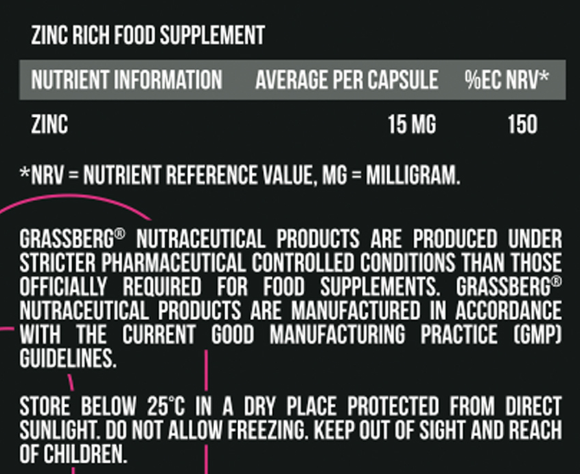 Grassberg Zinc Picolinate 15 mg-factsheets