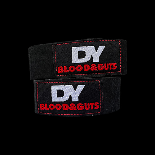 Dorian Yates Nutrition DY Blood & Guts Lifting Straps | Leather-factsheets