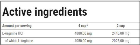 Trec Nutrition L-Arginine Xtreme 1220mg-factsheets