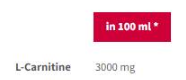 Trec Nutrition L-Carnitine 3000 Sport Endurance | Shot-factsheets
