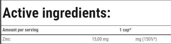 Trec Nutrition Zinc Gluconate 15 mg-factsheets