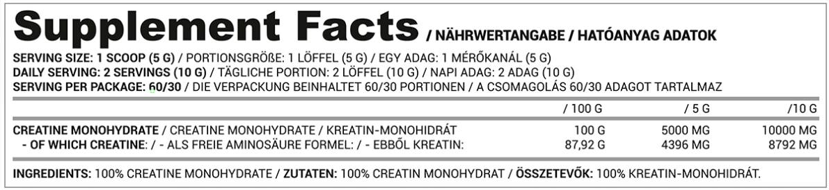 Nutriversum Creatine Monohydrate Powder-factsheets