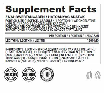 Nutriversum Lecithin 1200 mg | From Soybean Oil-factsheets