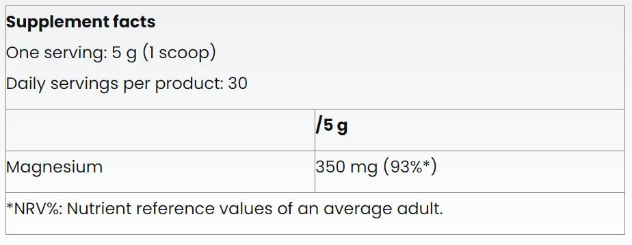 Nutriversum Magnesium Citrate Powder-factsheets