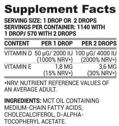 Nutriversum Vitamin D + E Drops-factsheets